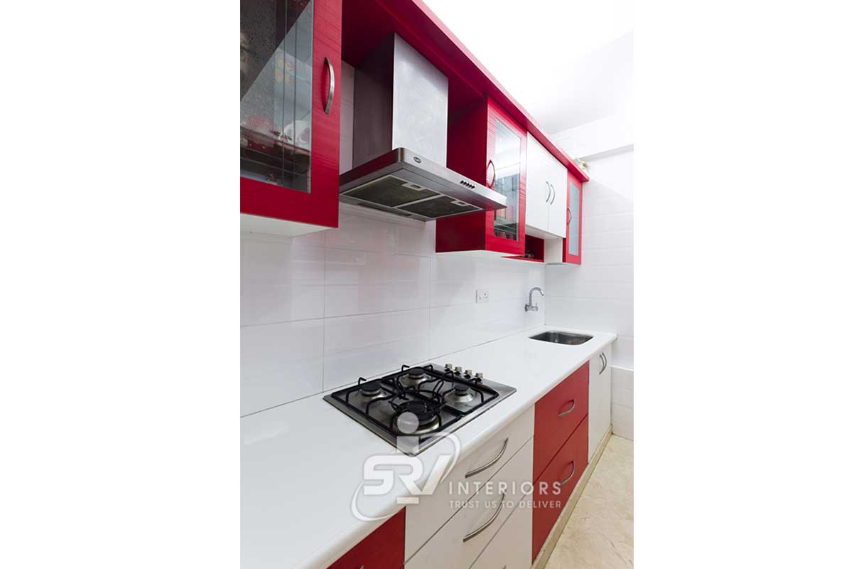 modern home interior design work for kitchen by SRV Interiors