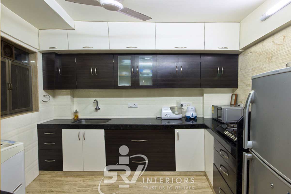 Kitchen interior work done by SRV Interiors