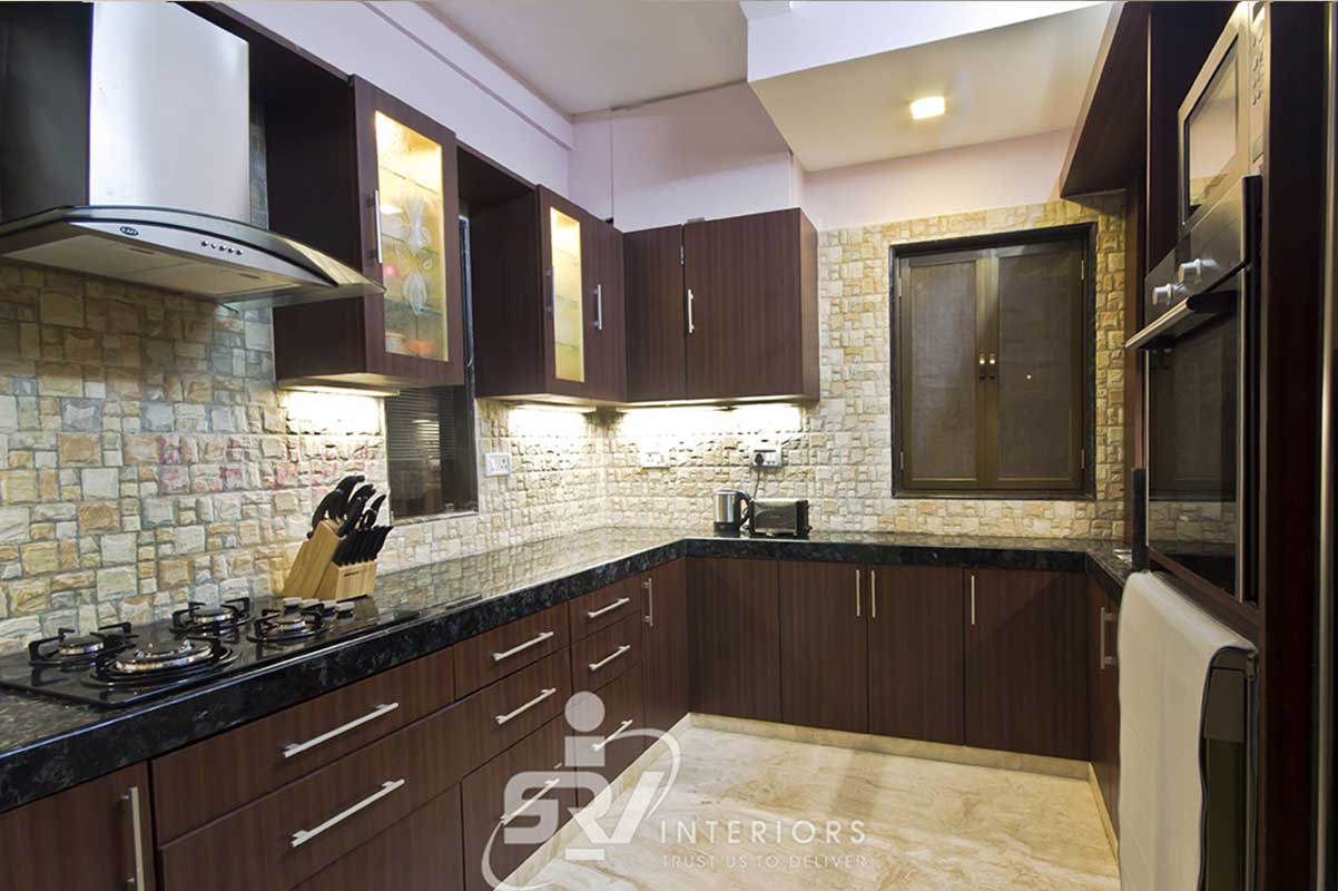 Kitchen interior design executed by SRV Interiors Mumbai